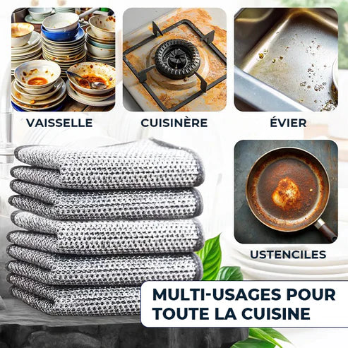 CleanMax - Chiffons magiques en laine d'acier